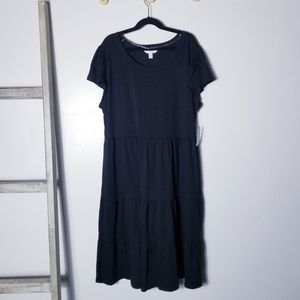 NWT TIME AND TRU BLACK TIERED DRESS SIZE SMALL